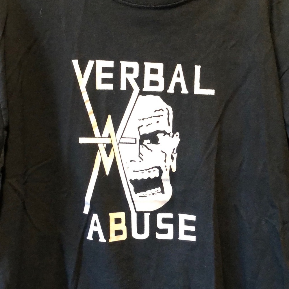 Verbal Abuse Large Shirt. Punk, Oi!, Hardcore, Skate, Thrash